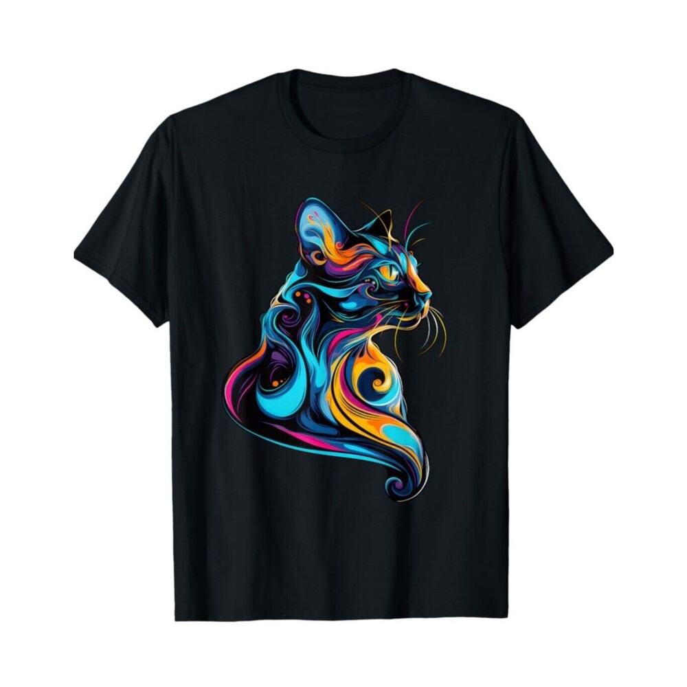 Bold Strokes: The Colorful Cat T-Shirt XL Women's